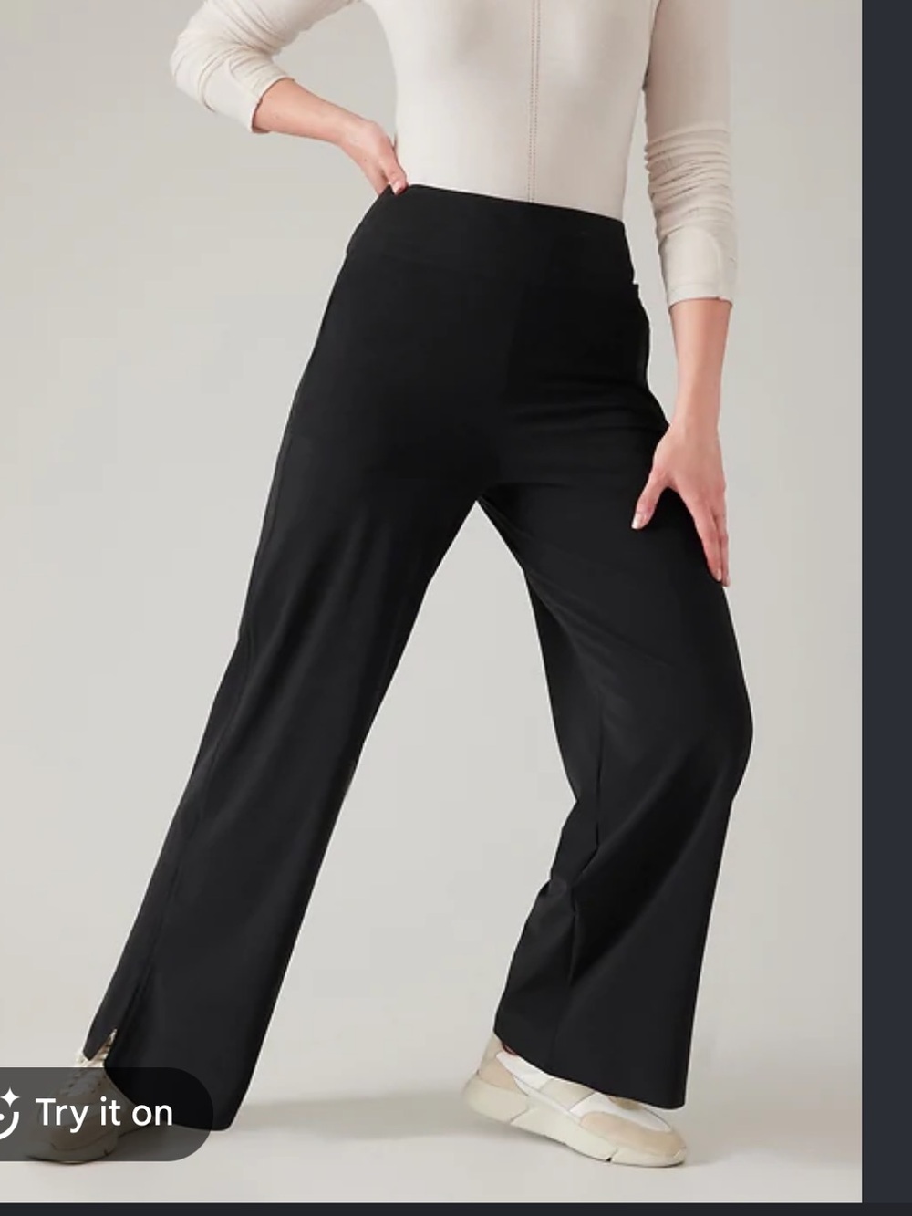 Athleta Cosmic Wide Leg Pants Black Size 4 NWT
